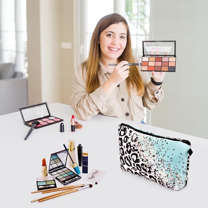Small Makeup Bag, Mini Makeup Pouch, Cute Cosmetic Bag for Women, Toiletry Bags, Make Up Brush Skincare Organizer, Pouches for Travel Accessories