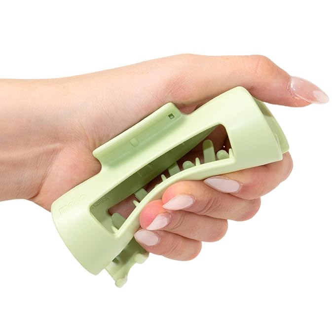 Mello Medium Hair Clip - Flexible Comfort Hair Claw for Women, Strong Hold for Thick & Thin Hair Styling, Durable Material, Matte Non-Slip Finish, Made in Korea, Patent Pending (Green, Medium)
