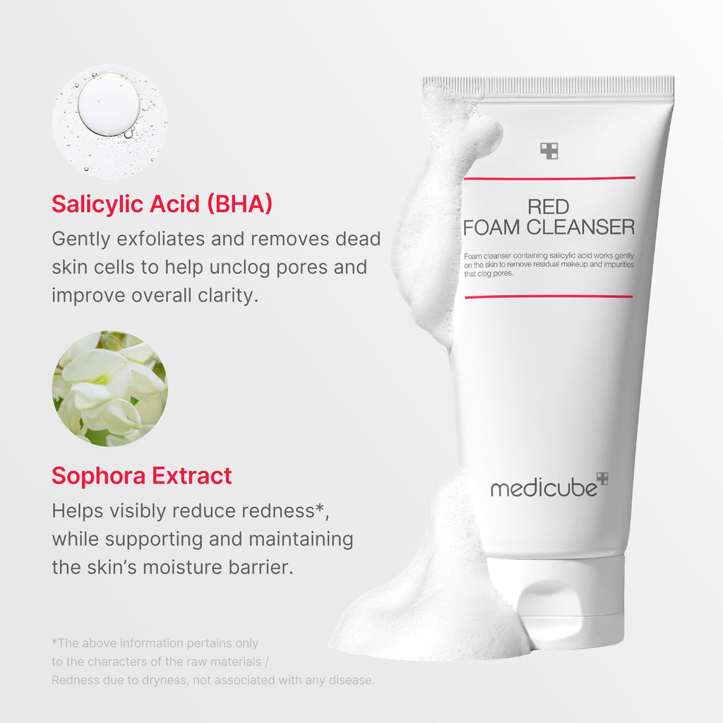 medicube Facial Cleanser Red Foam Cleanser, 4.05 oz