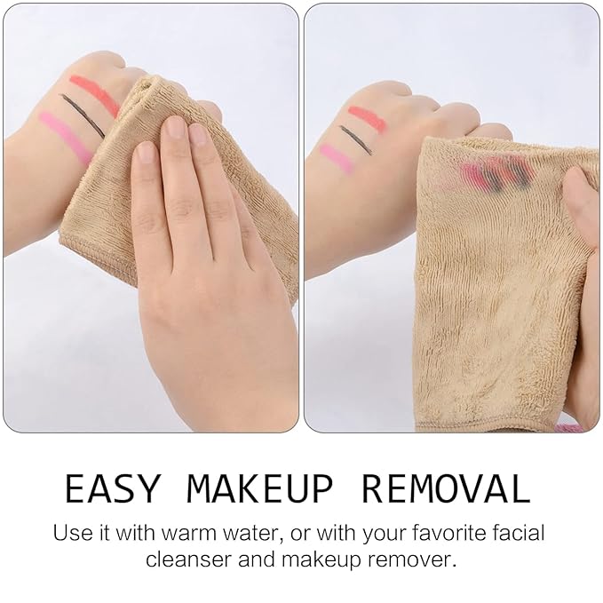 SINLAND Microfiber Facial Cloths Fast Drying Washcloth 12inch x 12inch Absorbent Face Wash Cloth Soft Makeup Remover Cloths