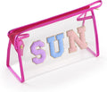 Clear Sunscreen Bag, Waterproof Makeup & Toiletry Pouch for Travel Beach
