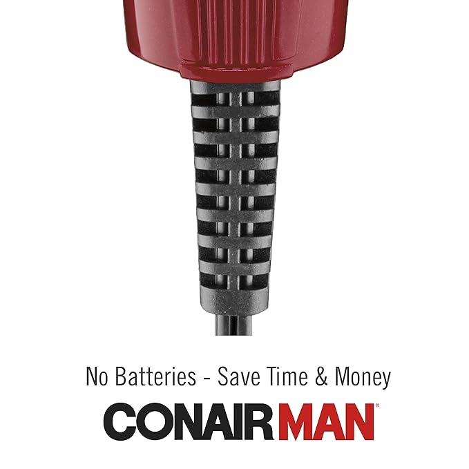 ConairMAN Beard Trimmer for Men Includes Nose and Ear Hair Trimmer and 5-Position Comb Attachment, 4 piece Men's Grooming Kit, Corded