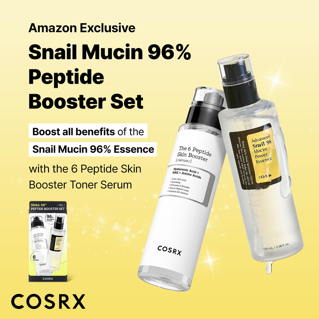 COSRX Snail Mucin 96% Peptide Booster Set, Self Care Gift Set for Women