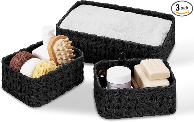 GRANNY SAYS Wicker Baskets for Shelves, Large Woven Baskets for Organizing