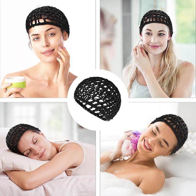 Wig Cap Thick Long Hair Caps Adjustable Net Mesh Braided Weaving Making Crochet Sew Weave Fishnet Grip Headband