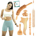 COZLOW 6-in-1 Wood Therapy Massage Tools - Professional Maderoterapia Kit for Body Sculpting, Shaping, Fascia Release & Lymphatic Drainage - Maderotherapy Helps Reduce Cellulite Appearance