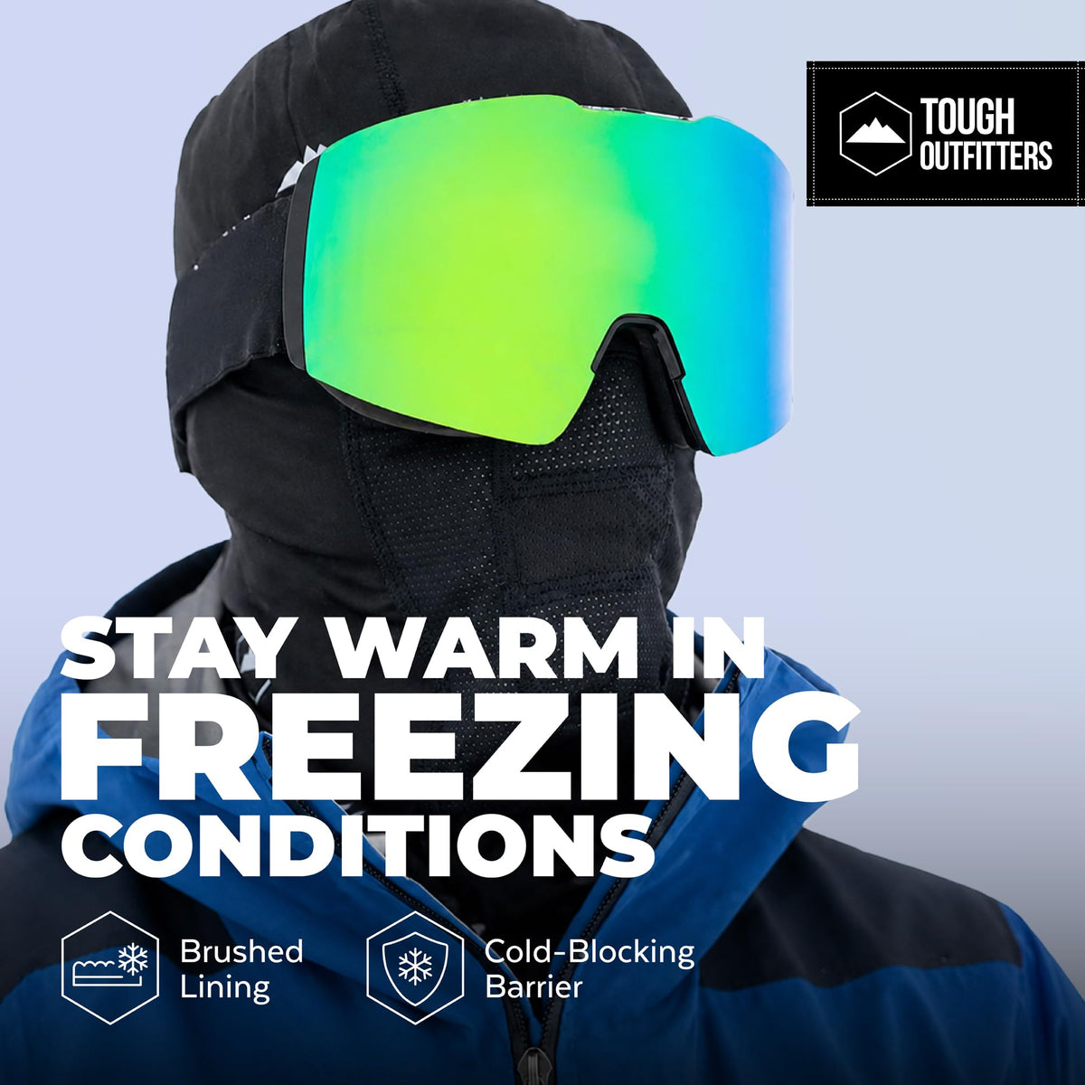 Balaclava Ski Mask - Winter Face Mask for Men & Women - Shiesty Full Face Cover - Cold Weather Snow Gear for Skiing, Snowboarding, Running & Motorcycle - Pasamontañas para Hombre - Black
