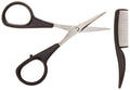Allary Men's Beard and Mustache Scissors, Mini Comb Trimming Kit