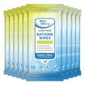 WhyWorry Bathing Wipes for Adults Rinse Free, 8" x 12" Unscented, 100 Count