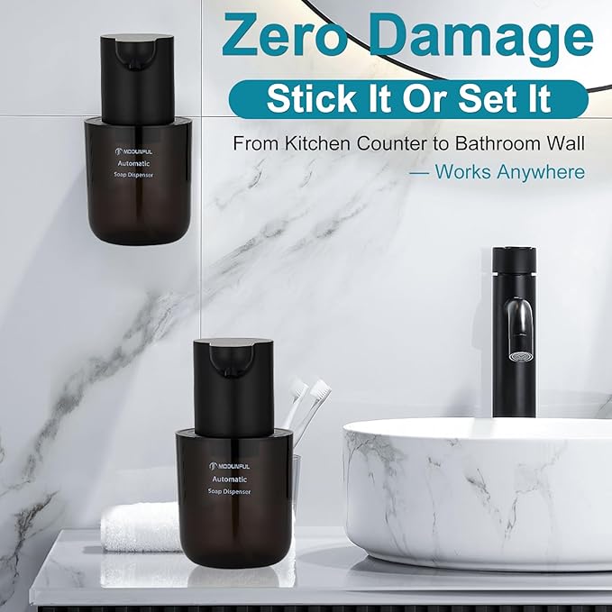 Automatic Soap Dispenser for Kitchen Sink - 13.5oz modunful M1 DA1581 Black