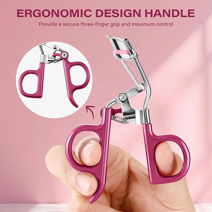 Eyelash Curler with 3 Refill Pads Soft/Medium/Firm, Fit Most Eye Shapes