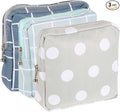3 PCS Sanitary Pad Storage Bag Portable Period Bag for Teen Pads/Sanitary Napkins/Tampons, Sanitary Napkin Storage Bag First Period Gifts for School, Daily Hygiene Bag Travel Containers(Grey, Blue)