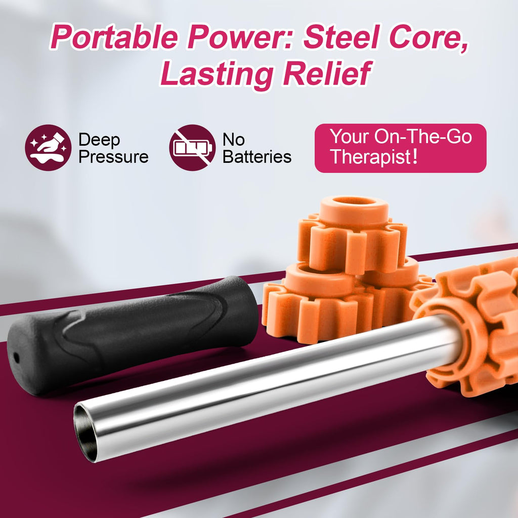 ZanLLW Muscle Roller Stick, Muscle Roller, Liposuction Massage Roller for Lymphatic Drainage, Massager Stick for Relief Muscle Soreness, Trigger Points, Help Exercise Runner Legs, Back Recovery