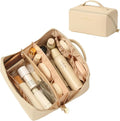 Omeily Travel Makeup Bag Toiletry Bag for Women Large Cosmetic Travel Bag Makeup Storage Box Skincare Organizer Vanity Organizer Bag Multi-Function Makeup Organizer with Compartments Travel essentials