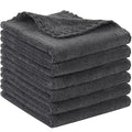 SUNLAND Microfiber Face Cloth Reusable Makeup Remover Facial Cleansing Towel Ultra Soft Face Washcloth 12inchx12inch 6 Pack Dark Grey