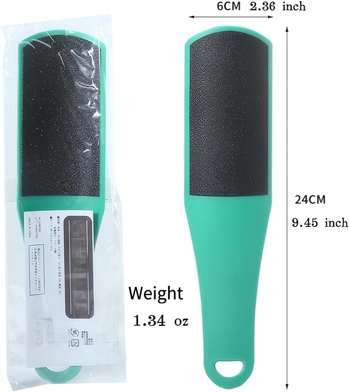 KINTEGOOD U-Shaped Curved Foot File, Double-Sided Dead Skin Callus Remover, Foot Scrubber for Wet and Dry Feet – Curved Design for Full Heel & Side Exfoliation‌, 1 PCS Light Green