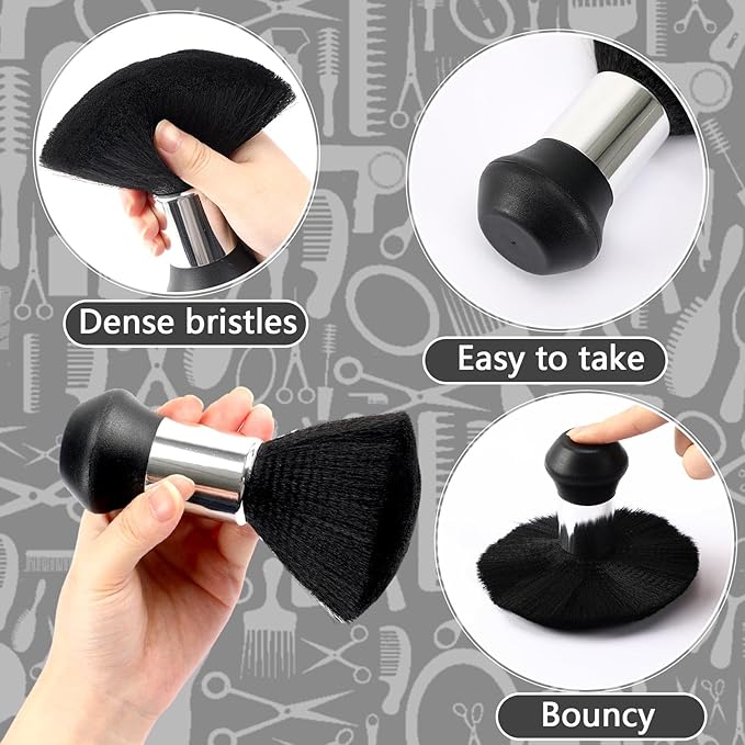 FEBSNOW Hair Cutting Cape Kit,Professional Barber Cape with Duster Brush