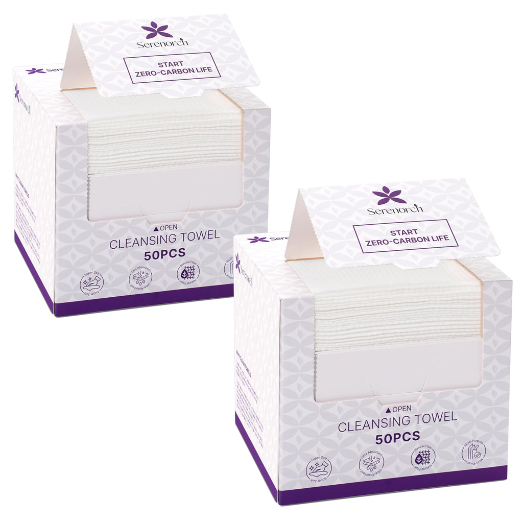 Serenorch Disposable Face Towels XL, 100 Count