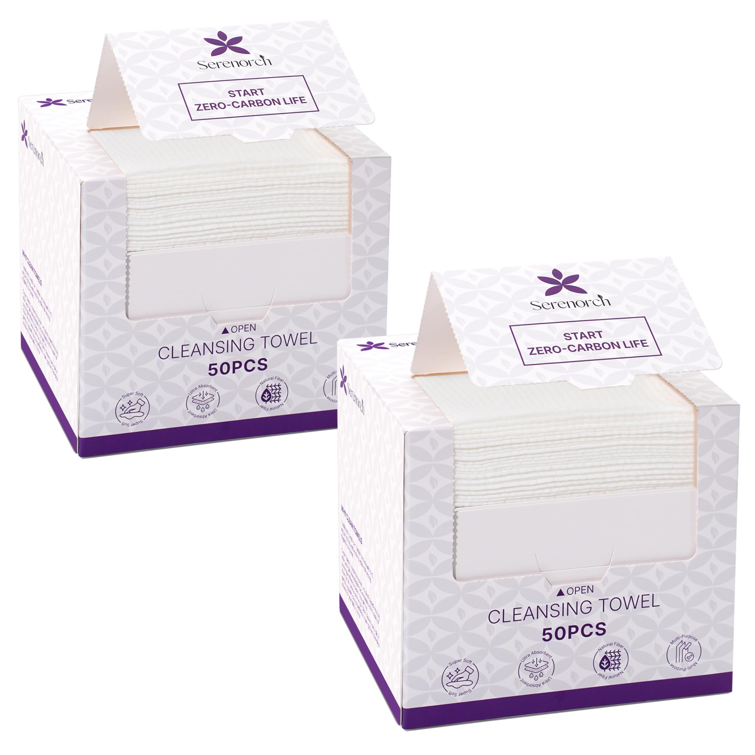 Serenorch Disposable Face Towels XL, 100 Count