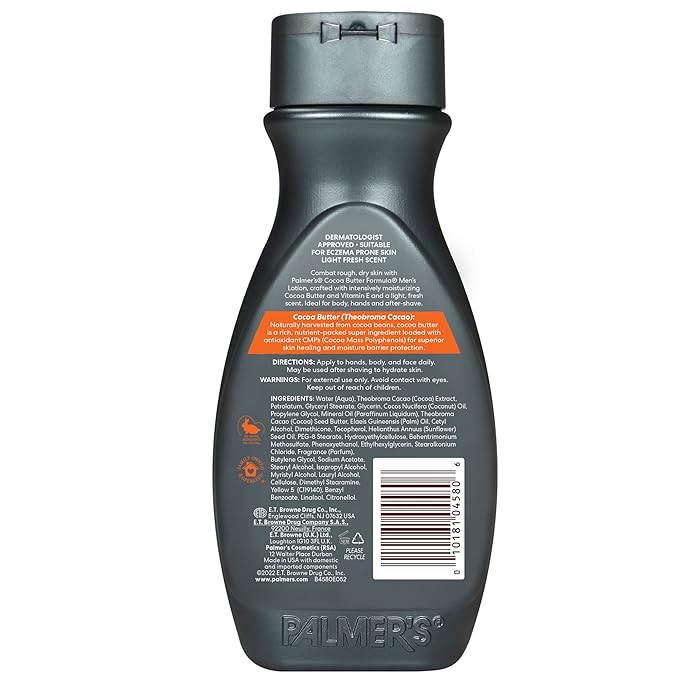 Palmer's Cocoa Butter Formula Men's 3-in-1 Fast Absorbing Face & Body Lotion, 8.5 oz. (Pack of 2)