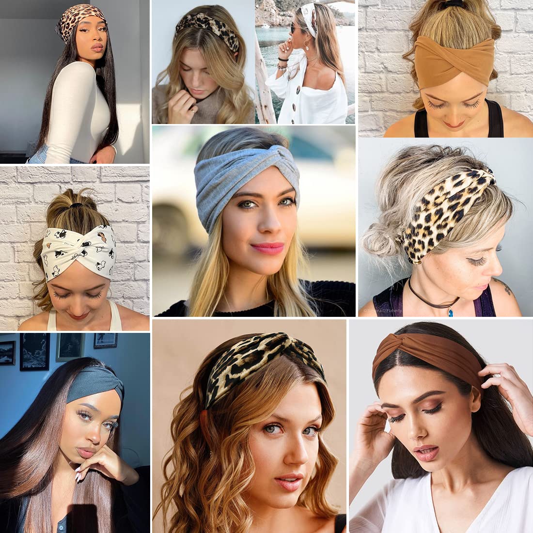 Kachanaa 12 Pack Headbands for Women,Elastic Headbands Non Slip Workout Yoga Sport Hair Bands for Women’s Hair Accessories