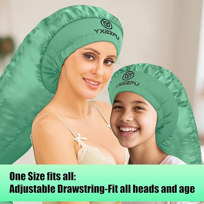 Bonnet Hair Dryer,Hooded Hair Dryer Attachment, Dryer Hooded Diffuser Cap for Curly,Speeds Up Drying Time,Safety Deep Conditioning At Home(Green)