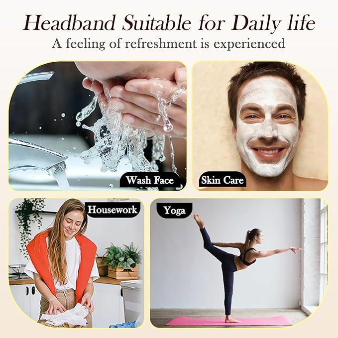 Metal Headbands for Men and Women - Wavy Adjustable Wire Hair Bands, Unisex Non-Slip Elastic Headband for Workout, Face Washing, Curly Hair & Daily Use (6 Pack)