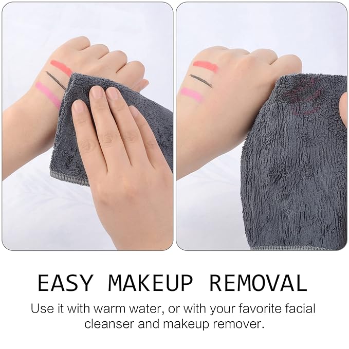 Microfiber Facial Cloths Fast Drying Washcloth 12inch x 12inch Grey 10 pack