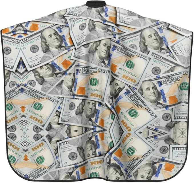 Carwayii Money Barber Cape Professional Hair Cutting Cape Salon Hairstylist