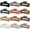 Sisiaipu 4.1 Inch Large Hair Claw Clips 12 Pcs Big Claw for Thick Hair Square Hair Clips Jumbo Jaw Clips Bulk Hair Accessories for women and Girls (Gold)