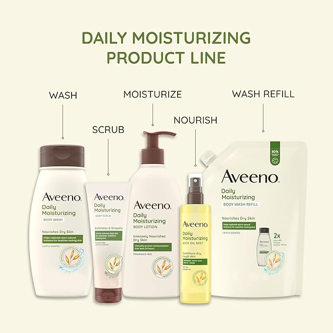 Aveeno Sheer Hydration Fragrance-Free Daily Moisturizing Lotion with Prebiotic Oat for Dry Skin, Lightweight, Fast-Absorbing Body Moisturizer Nourishes Skin with 48-hour Moisture, 12 fl. oz