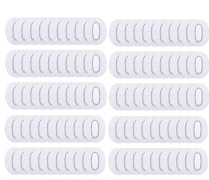 100Pcs Clear Disposable Ear Protectors, Waterproof Ear Caps Care Ear Protection for Bathing, Hair Colouring and Beauty Treatments