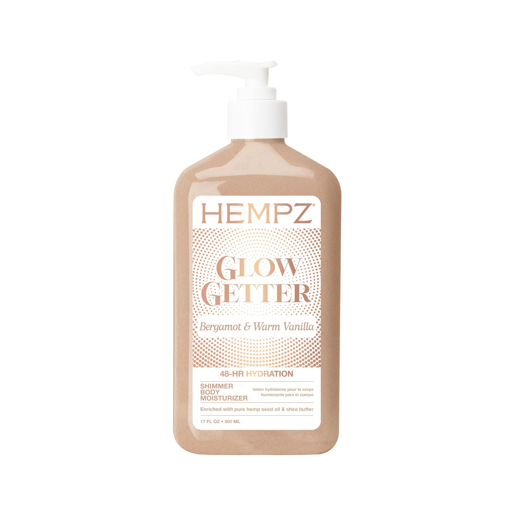 Hempz Glow Getter Body Lotion, Hydrating Moisturizer with Shimmer, 17 oz.