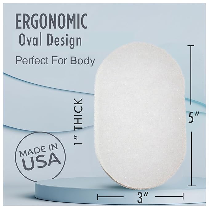 HartFelt Bath Sponges for Shower | Oval Body Wash Scrubber for Exfoliating Skin | Clean and Refresh Body, Back & Arms | Chemical-Free Body Sponge | Made in USA - Pack of 25