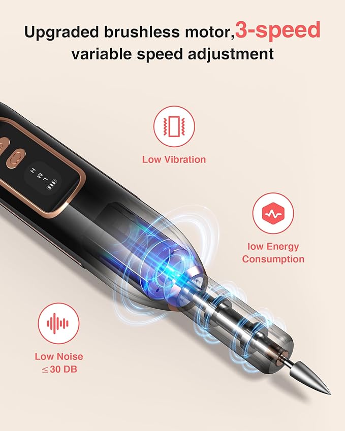 2-in-1 Nail Drill Electric Nail File with Makeup Brush Cleaner Machine (No Bowl), 1500 mAh Battery, Ultra Low Noise, Portable and Rechargeable for Travel & Home
