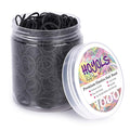 HOYOLS 1/2 Inch Small Black Rubber Bands for Hair Ties Elastics Mini Braids Ponytail Holders for Girls Thick Hair No Damage 1000pcs (S)