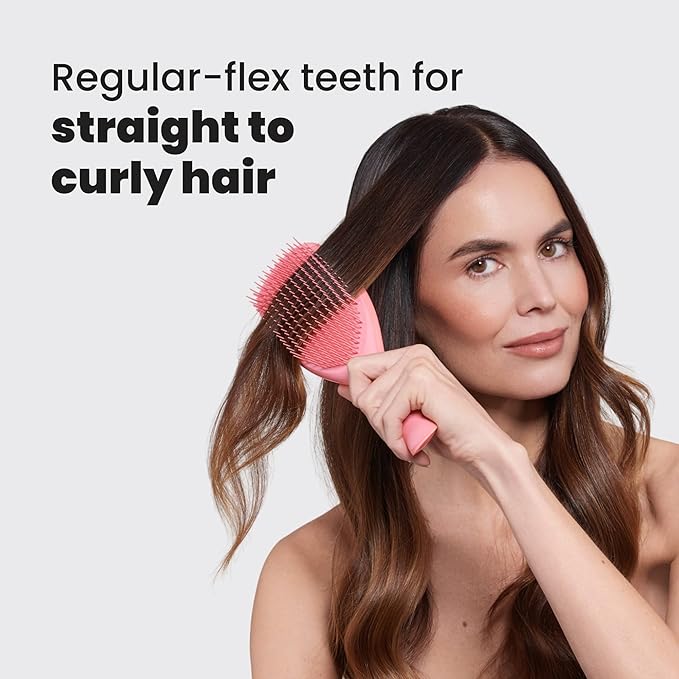 Tangle Teezer Large Ultimate Detangler Brush, Straight to Wavy, Salmon Pink