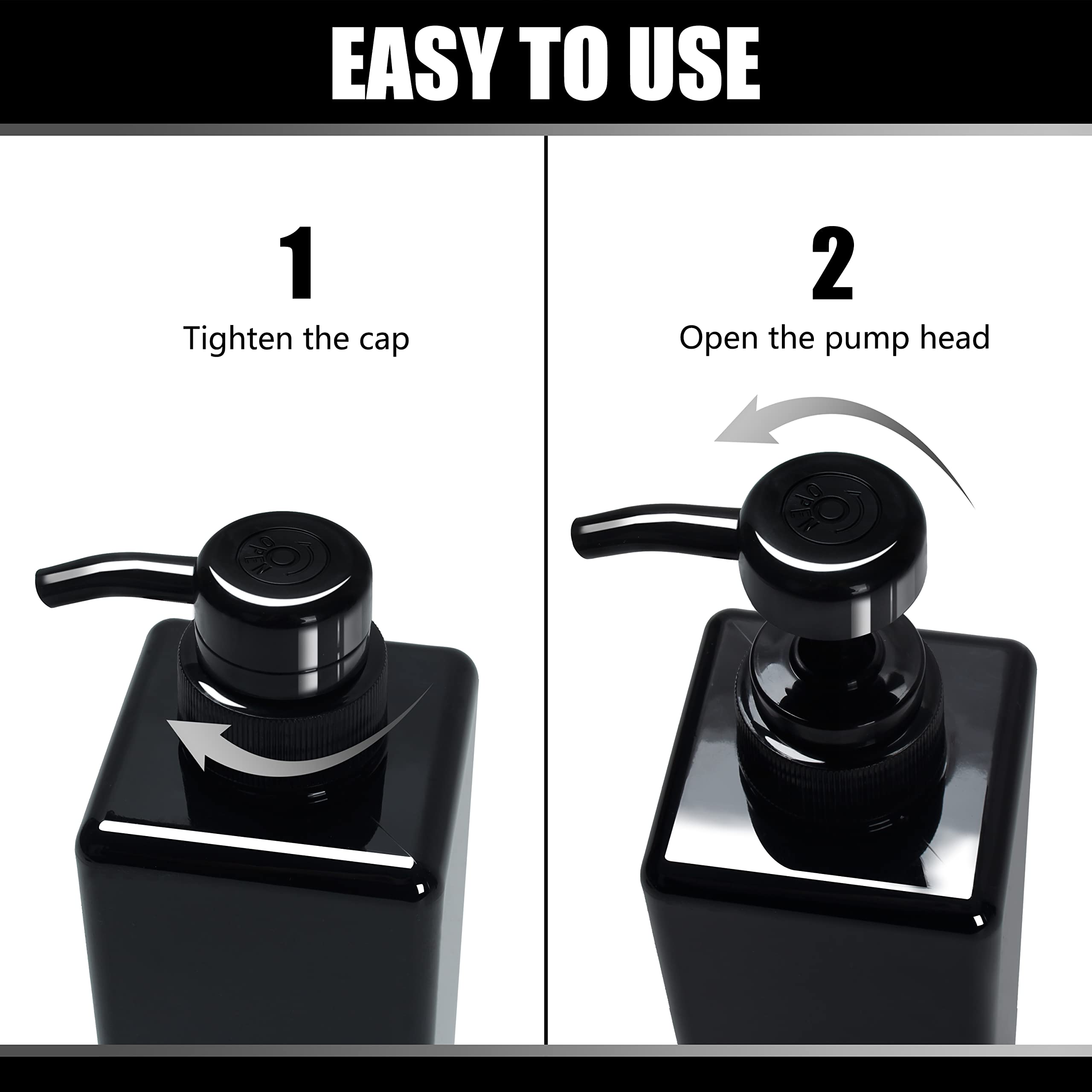 Soap Dispenser, YACEYACE 22oz Set of 3 Empty Hand Soap Dispenser
