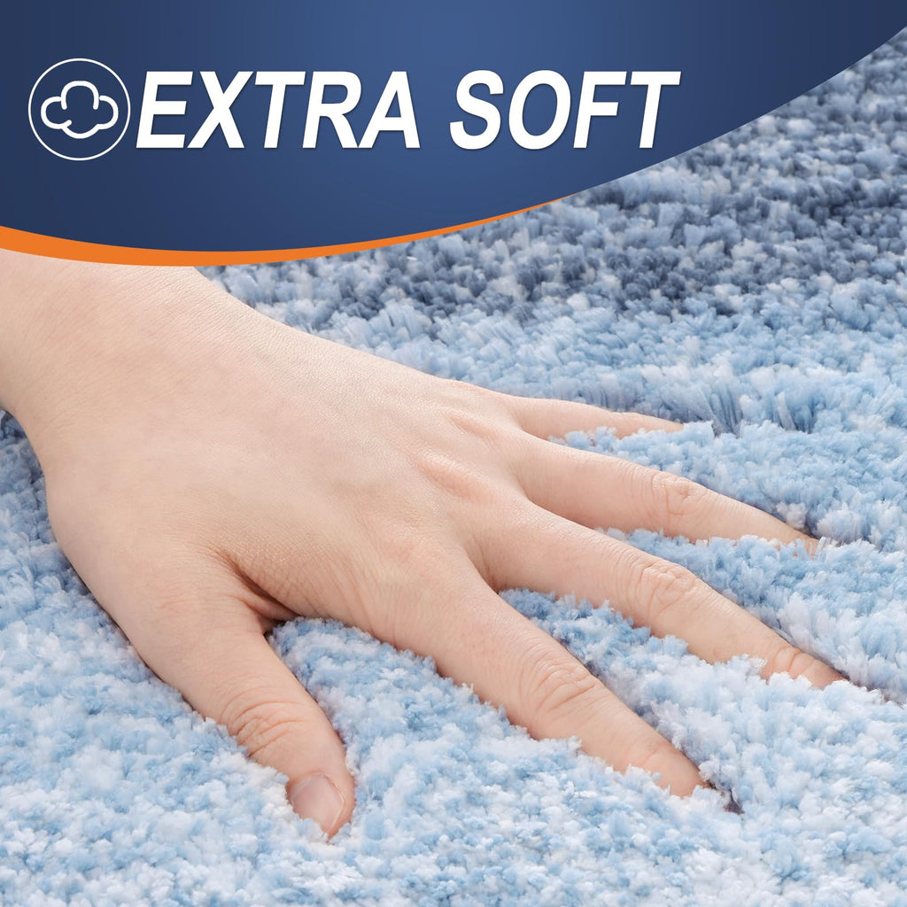 OLANLY Microfiber Bathroom Rugs Sets 3 Piece, 47"x20"+24"x16"+24"x20"