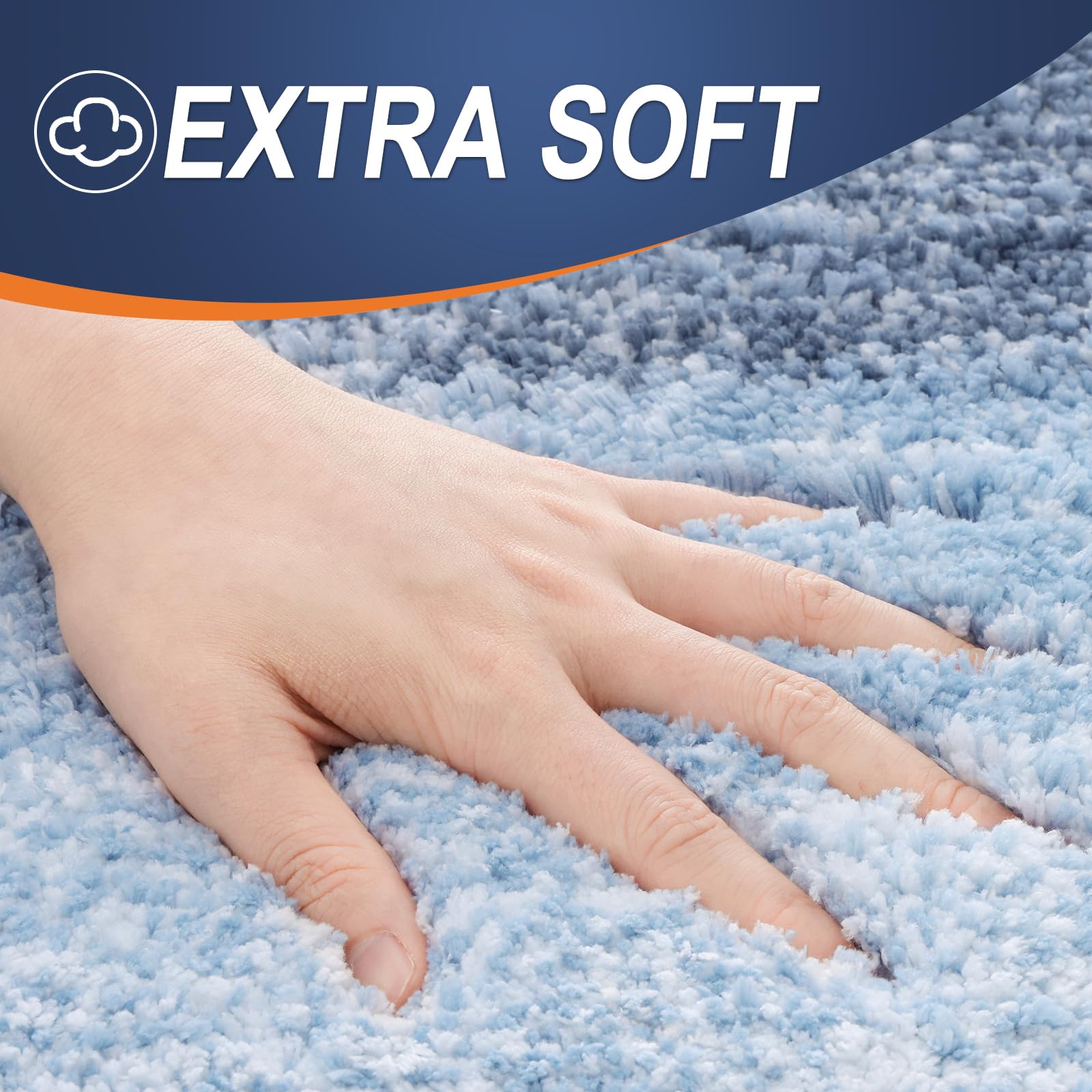 OLANLY Microfiber Bathroom Rugs Sets 3 Piece, 47"x20"+24"x16"+24"x20"