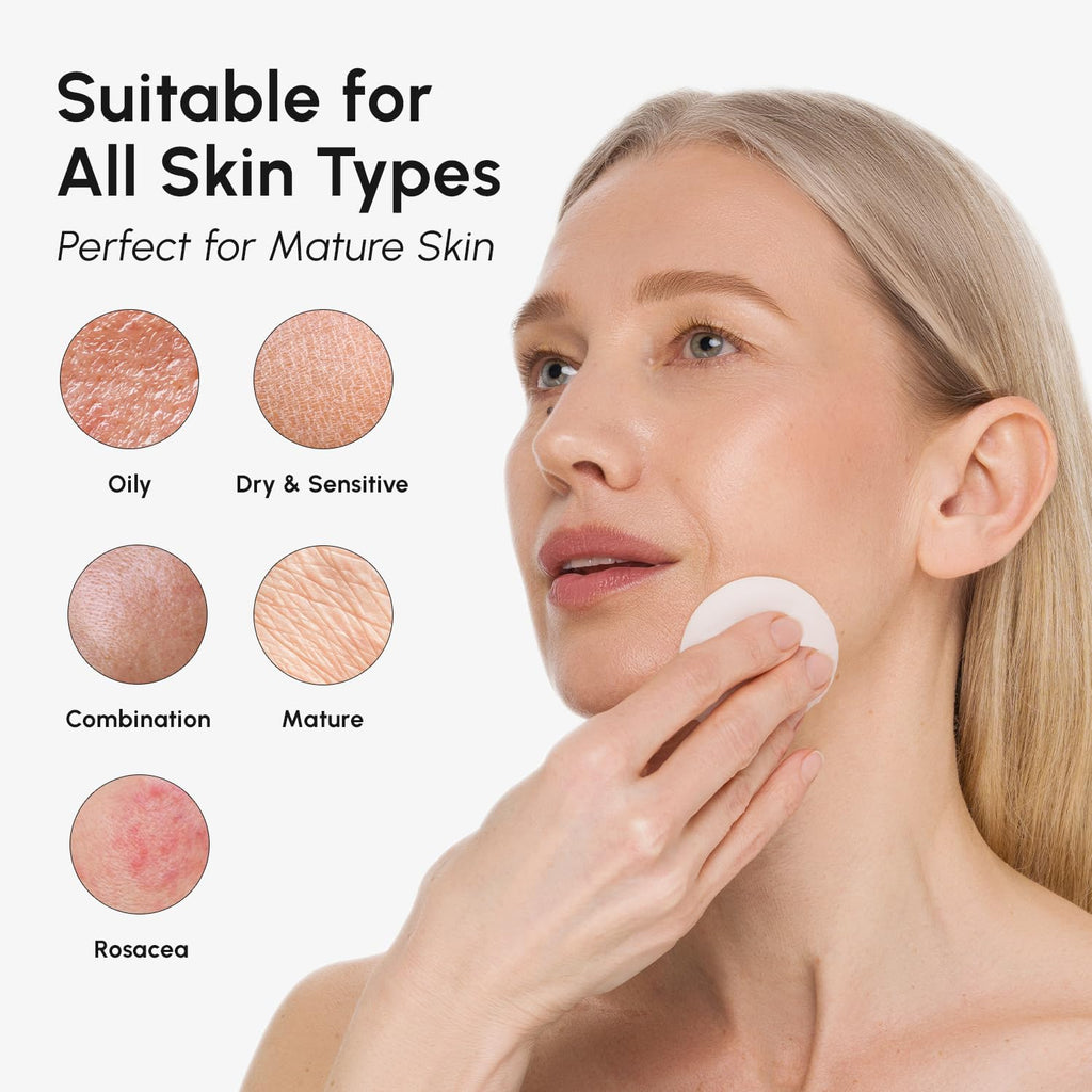 MAREE Glycolic Acid Pads - Toner Pads for Face Cleansing - Exfoliating Pad with Tea Tree Oil, Salicylic Acid & Vitamins E, B3, B5 - Facial Polishes & Peels, Skin Pore Resurfacing & Radiance - 50 Count