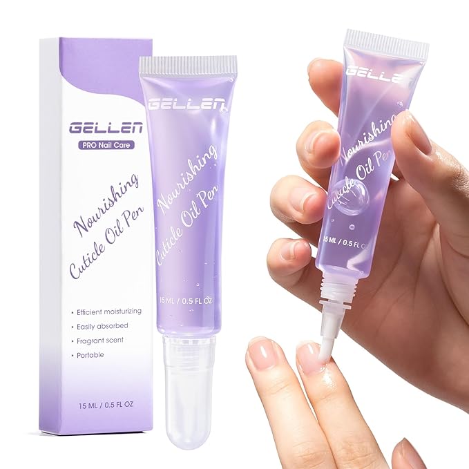 Gellen Cuticle Oil Pen for Nails, Nourishing with Lavender Oil & Vitamin E, Soften Cuticles Strengthen Nail Growth,15ml Pro Nail Care for Healthier-Looking Nails, On-the-Go, Travel-Sized