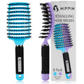 Boar Bristle Hair Brush Set of 2, HIPPIH Wet & Dry Hair Brushes Made by Fine Natural Boar Hair Can Adds Shine and Smoothing, Detangling Hairbrush for Women, Men & Kids' Long Curly Thick Hair