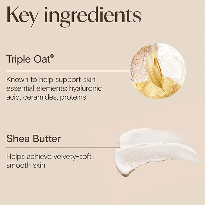 Aveeno Skin Relief Moisturizing Body Lotion Heals Very Dry, Sensitive Skin, Fast-Absorbing Lotion with Soothing Triple Oat & Shea Butter Formula, Fragrance Free Lotion, Non-Comedogenic, 33 Fl Oz