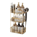 YCIA&DONE Luxury Bathroom Counter Organizer, Large Makeup Organizer Countertop, Shelf Organizer, Vanity Tray, Easily Assemble for Bathroom Organizers and Storage, Undersink, Cabinet,3 Tiers Amber