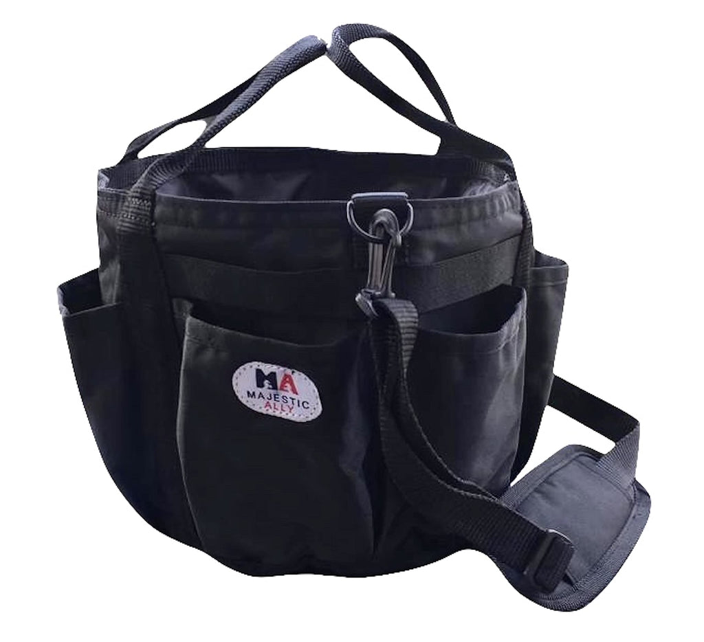 Majestic Ally horse Grooming Organizer Tote Bag (Black)