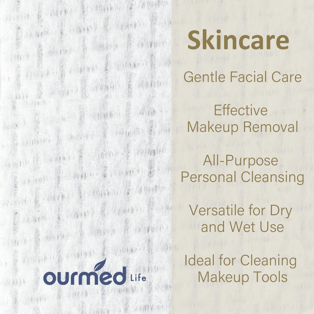 Ourmed Life Disposable Face Towels XL, Ultra Soft & Absorbent, 50 Count