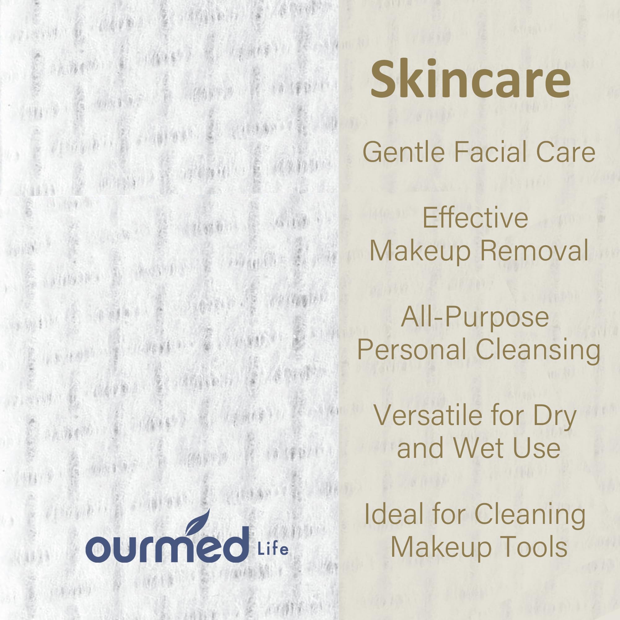 Ourmed Life Disposable Face Towels XL, Ultra Soft & Absorbent, 50 Count