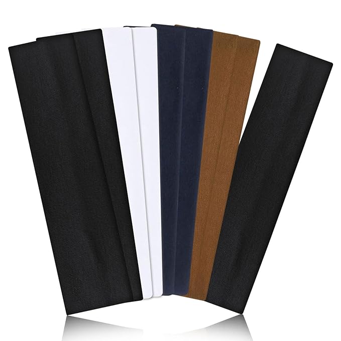 9 Pack Headbands for Women Non Slip Elastic Womens Headbands Head Bands for Women's Hair Soft Cotton Cloth Fashion Headband for Daily Workout Sports Running Yoga