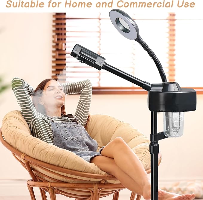 Winado 2 in 1 Professional Facial Steamer with 5X Lamp and Touch Screen